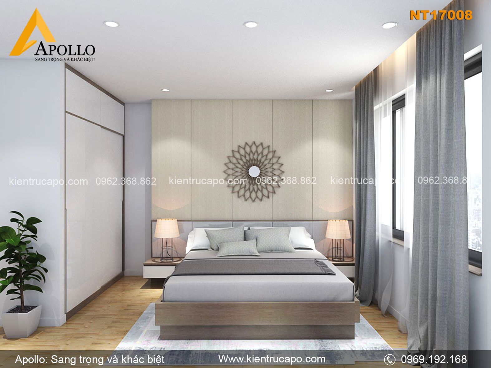 Mẫu Căn hộ chung cư dành cho gia đình trẻ (NT17008)